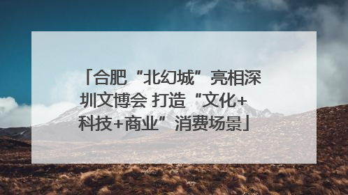 合肥“北幻城”亮相深圳文博会 打造“文化+科技+商业”消费场景