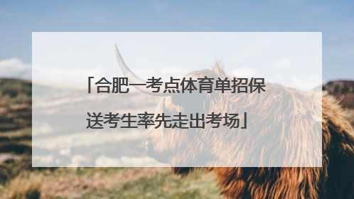 合肥一考点体育单招保送考生率先走出考场