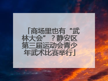 商场里也有“武林大会”？静安区第三届运动会青少年武术比赛举行