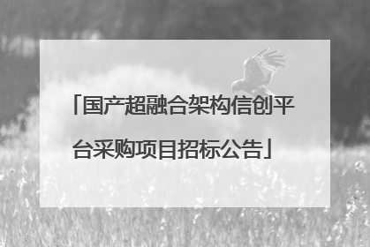 国产超融合架构信创平台采购项目招标公告