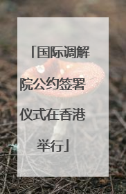 国际调解院公约签署仪式在香港举行