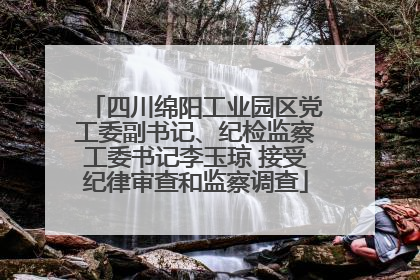 四川绵阳工业园区党工委副书记、纪检监察工委书记李玉琼 接受纪律审查和监察调查