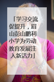 学习交流促提升，眉山彭山鹏利小学为劳动教育发展注入新活力