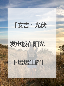 安吉：光伏发电板在阳光下熠熠生辉