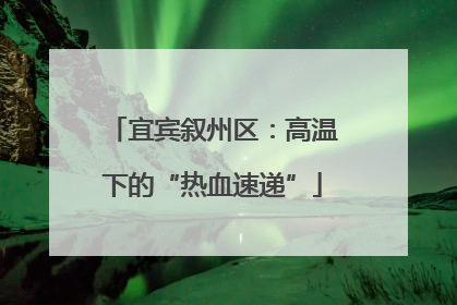 宜宾叙州区：高温下的“热血速递”