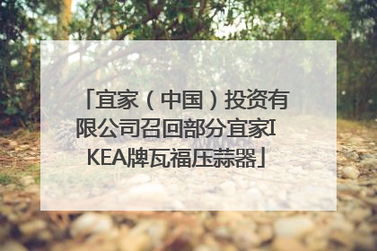 宜家（中国）投资有限公司召回部分宜家IKEA牌瓦福压蒜器