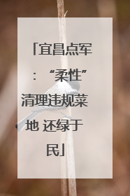 宜昌点军：“柔性”清理违规菜地 还绿于民