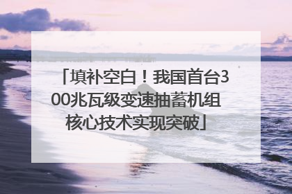 填补空白！我国首台300兆瓦级变速抽蓄机组核心技术实现突破