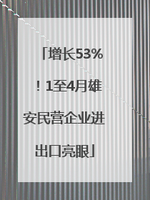 增长53%！1至4月雄安民营企业进出口亮眼
