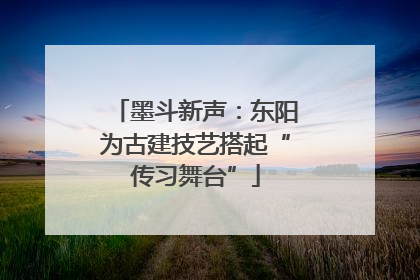 墨斗新声：东阳为古建技艺搭起“传习舞台”