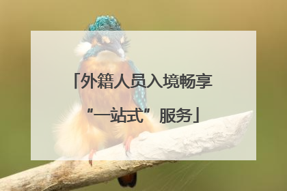 外籍人员入境畅享“一站式”服务