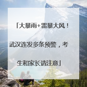 大暴雨+雷暴大风！武汉连发多条预警，考生和家长请注意