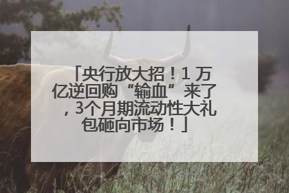 央行放大招！1 万亿逆回购“输血”来了，3个月期流动性大礼包砸向市场！