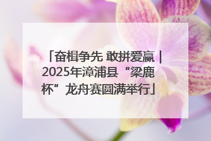奋楫争先 敢拼爱赢｜2025年漳浦县“梁鹿杯”龙舟赛圆满举行