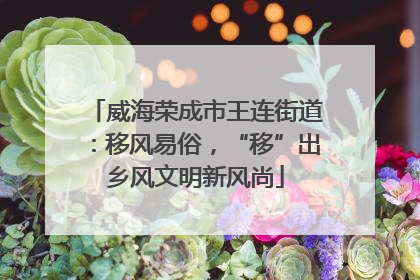 威海荣成市王连街道：移风易俗，“移”出乡风文明新风尚