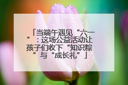 当端午遇见“六一”：这场公益活动让孩子们收下“知识粽”与“成长礼”