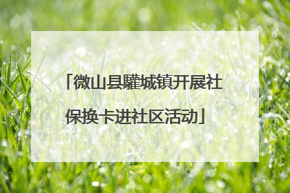 微山县驩城镇开展社保换卡进社区活动