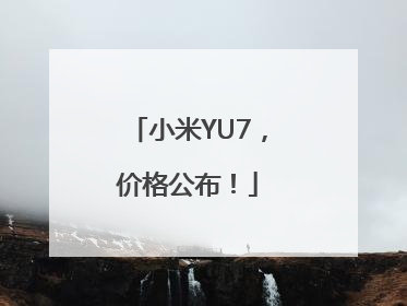 小米YU7，价格公布！
