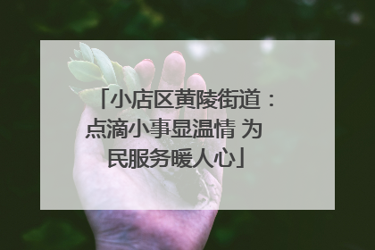 小店区黄陵街道：点滴小事显温情 为民服务暖人心