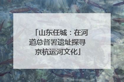 山东任城：在河道总督署遗址探寻京杭运河文化