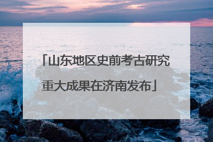 山东地区史前考古研究重大成果在济南发布