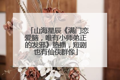 山海星辰《满门恋爱脑，唯有小师弟正的发邪》热播，短剧也有仙侠群像