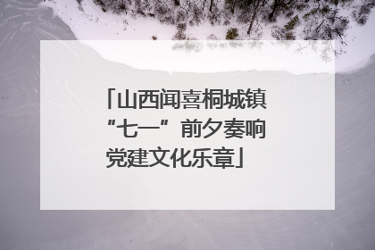 山西闻喜桐城镇“七一”前夕奏响党建文化乐章