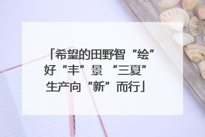 希望的田野智“绘”好“丰”景 “三夏”生产向“新”而行