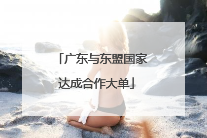 广东与东盟国家达成合作大单