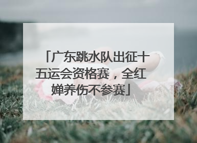 广东跳水队出征十五运会资格赛，全红婵养伤不参赛