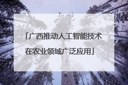 广西推动人工智能技术在农业领域广泛应用