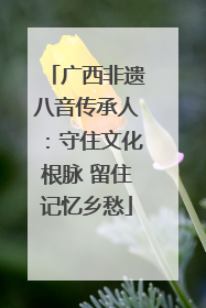 广西非遗八音传承人：守住文化根脉 留住记忆乡愁