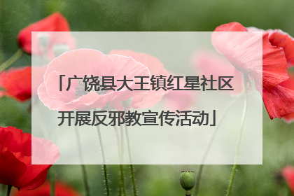 广饶县大王镇红星社区开展反邪教宣传活动