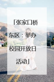 张家口桥东区：举办校园开放日活动