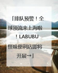 排队预警！全球顶流来上海啦！LABUBU怪味便利店即将开展→