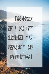 总数27家！长江产业集团“专精特新”矩阵再扩容