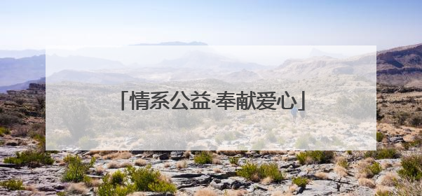 情系公益·奉献爱心