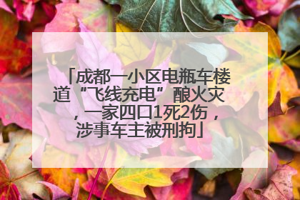 成都一小区电瓶车楼道“飞线充电”酿火灾，一家四口1死2伤，涉事车主被刑拘