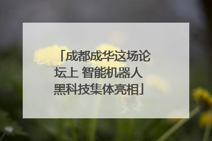 成都成华这场论坛上 智能机器人黑科技集体亮相