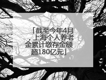 截至今年4月，上海个人养老金累计缴存金额超180亿元