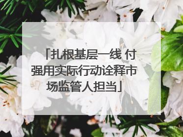 扎根基层一线 付强用实际行动诠释市场监管人担当