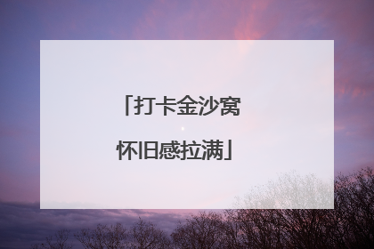 打卡金沙窝 怀旧感拉满