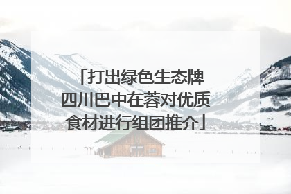 打出绿色生态牌 四川巴中在蓉对优质食材进行组团推介