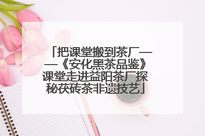 把课堂搬到茶厂——《安化黑茶品鉴》课堂走进益阳茶厂探秘茯砖茶非遗技艺