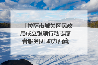 拉萨市城关区民政局成立银领行动志愿者服务团 助力西藏银发经济发展