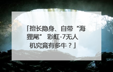 擅长隐身、自带“海狸尾” 彩虹-7无人机究竟有多牛？