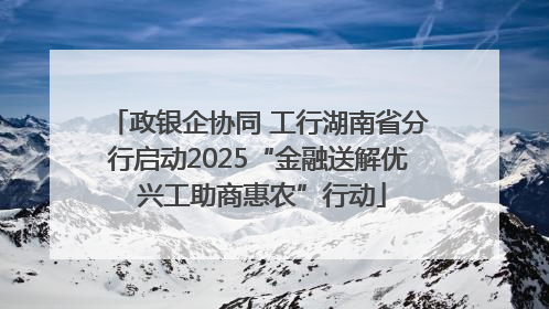 政银企协同 工行湖南省分行启动2025“金融送解优 兴工助商惠农”行动
