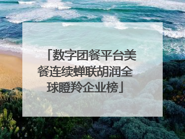 数字团餐平台美餐连续蝉联胡润全球瞪羚企业榜