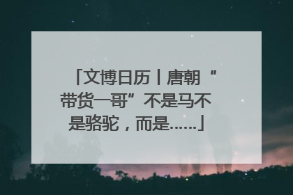 文博日历丨唐朝“带货一哥”不是马不是骆驼，而是……