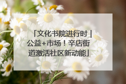 文化书院进行时｜公益+市场！辛店街道激活社区新动能